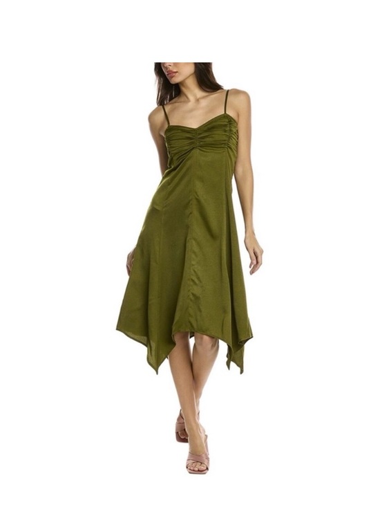 BCBGeneration Dresses & Skirts - BCBGeneration Ruched Handkerchief Hem Midi Dress